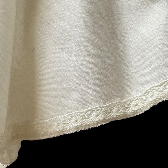 Vintage 1970s White Embroidered Robe Prairie 32 m” Bust Sears Fashion Place - Picture 12 of 16